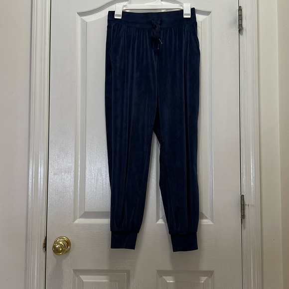 Victoria's Secret Other - Victorias Secret On Point Velour Jogger Track Pant Size Small Blue